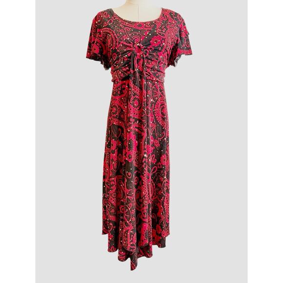 Y2K Whimsigoth Midi Dress M/L Speechless Sequin Fairy Cottagecore Dark Romance - Picture 1 of 10